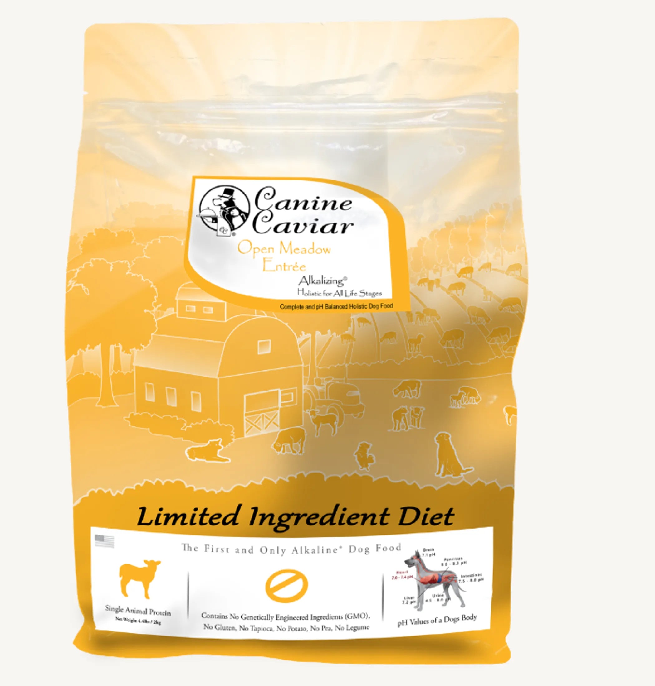 Canine Caviar Open Meadow Limited Ingredient Alkaline Entrée – All Life Stages Dry Dog Food