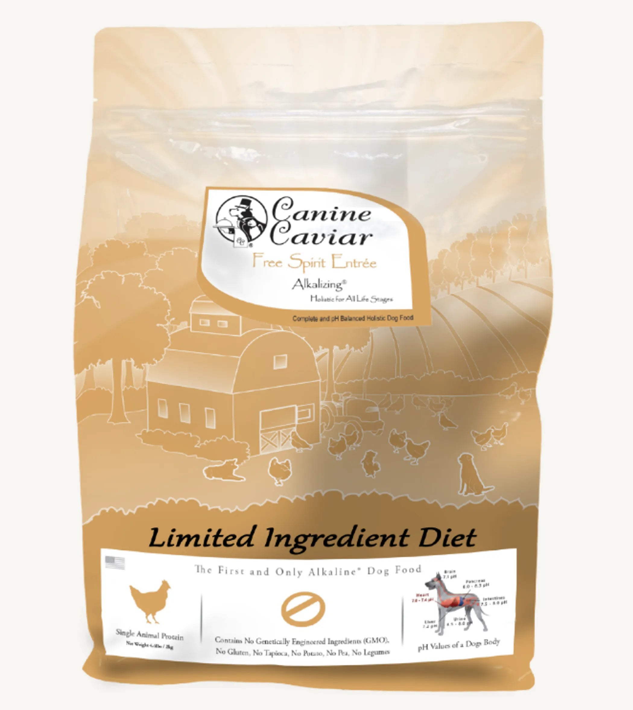 Canine Caviar Free Spirit Limited Ingredient Alkaline Entrée – All Life Stages Dry Dog Food